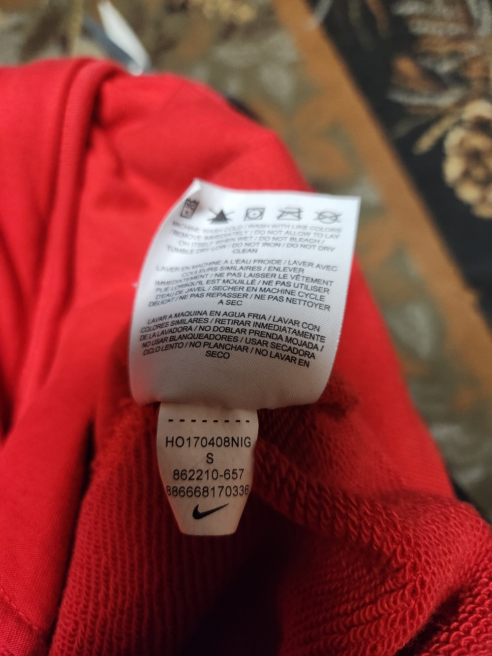 AUTHENTIC Chicago Bulls Red Nike Full-Zip Hoodie - Picture 12 of 13